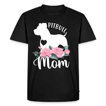 Maman Pitbull - T-shirt Premium bio Homme - noir - Devant - Nico (187cm)