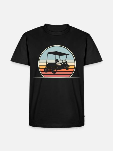 Golf Golfer - Männer Premium Bio T-Shirt - Schwarz