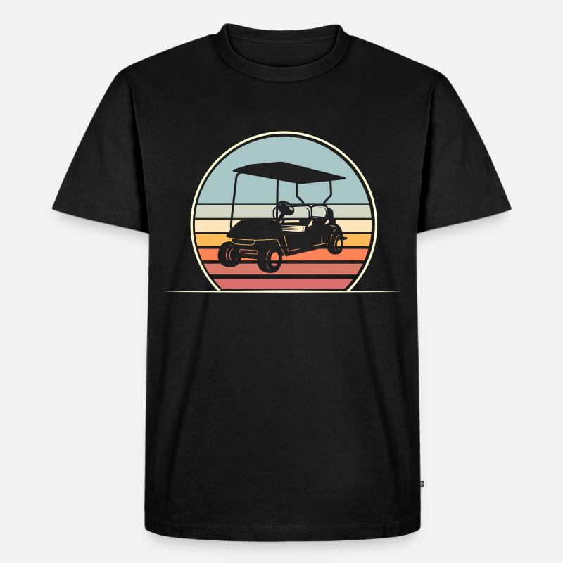 Golf Golfer - Männer Premium Bio T-Shirt - Schwarz