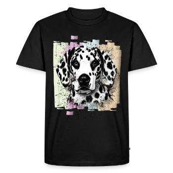Dalmate - T-shirt Premium bio Homme - noir - Devant - Nico (187cm)