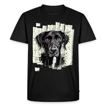 Chien Dogue Dogue Noir - T-shirt Premium bio Homme - noir - Devant - Nico (187cm)