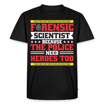 Forensic Scientist Forensic Forensic Science - Men's Premium Organic T-Shirt - black - Front - Nico (187cm)