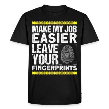 Forensic Scientist Forensic Forensic Science - Men's Premium Organic T-Shirt - black - Front - Nico (187cm)
