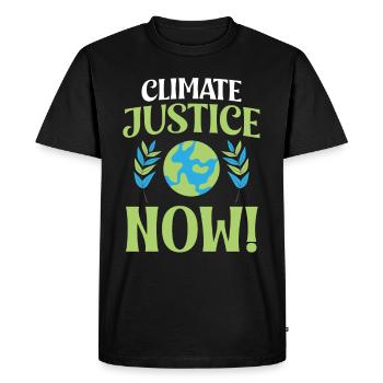 Activisme environnemental Justice climatique maintenant Protection de l’environnement - T-shirt Premium bio Homme - noir - Devant - Nico (187cm)