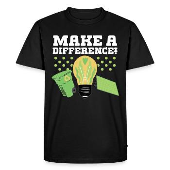 Environmental Activism Make A Difference Environmental Protection - Men's Premium Organic T-Shirt - black - Front - Nico (187cm)