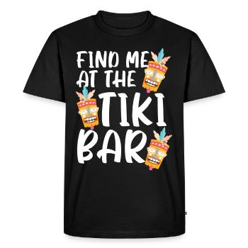 Retrouvez-moi dans le bar tiki de luau party tiki bar - T-shirt Premium bio Homme - noir - Devant - Nico (187cm)