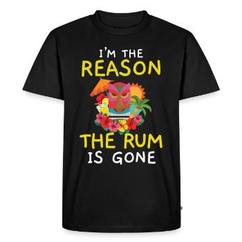 Je suis la raison pour laquelle le rhum est parti Luau Part - T-shirt Premium bio Homme - noir - Devant - Nico (187cm)