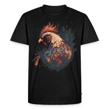Abstract Graffiti Chicken Farm Animal Pet Chickens - Men's Premium Organic T-Shirt - black - Front - Nico (187cm)