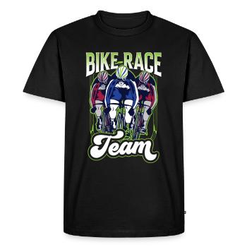 Course cycliste Équipe Course cycliste Vélo - T-shirt Premium bio Homme - noir - Devant - Nico (187cm)
