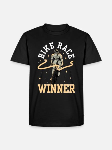 Winner of the cycling race Cycling race Cyclists - Men's Premium Organic T-Shirt - black