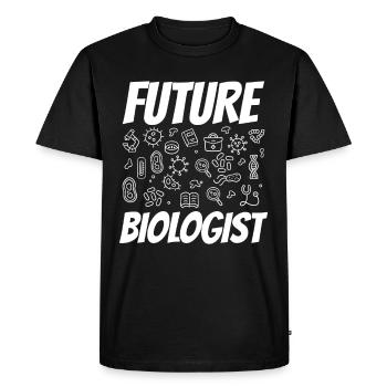 Future Biologist Biology Biologist Profession - Men's Premium Organic T-Shirt - black - Front - Nico (187cm)