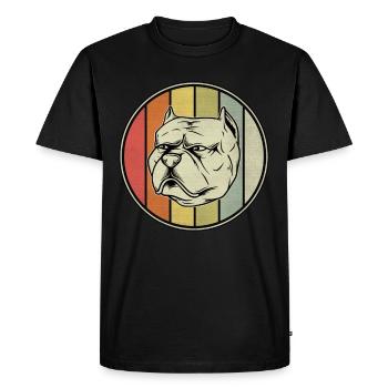 Pitbull Rétro - T-shirt Premium bio Homme - noir - Devant - Nico (187cm)