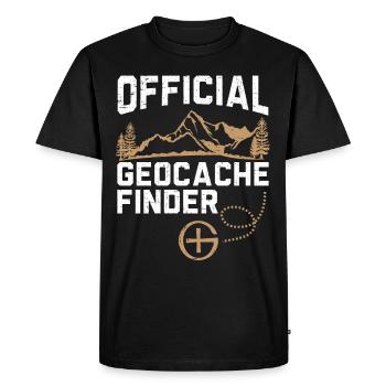Official Geocache Finder Geocacher Geocaching - Men's Premium Organic T-Shirt - black - Front - Nico (187cm)