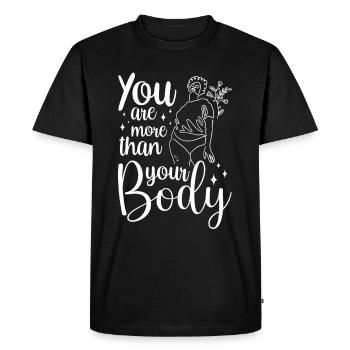 Vous êtes plus que votre corps honteux ennuyer - T-shirt Premium bio Homme - noir - Devant - Nico (187cm)
