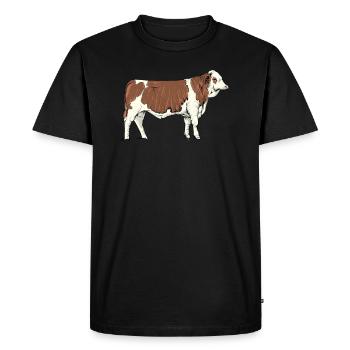 Fleckvieh I - Men's Premium Organic T-Shirt - black - Front - Nico (187cm)