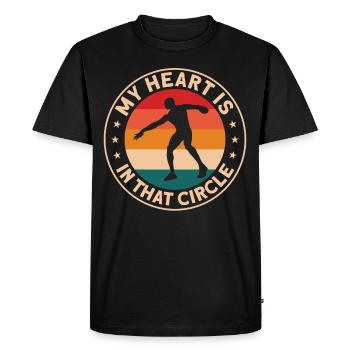 Discus Throw Discus Thrower Athletics Discus - Men's Premium Organic T-Shirt - black - Front - Nico (187cm)