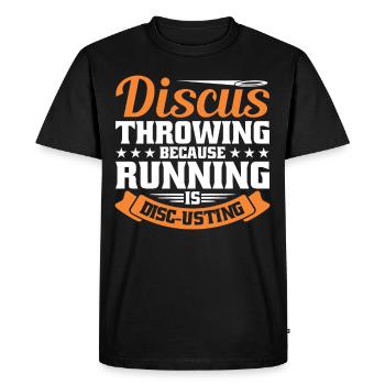 Discus Throw Discus Thrower Athletics Discus - Men's Premium Organic T-Shirt - black - Front - Nico (187cm)