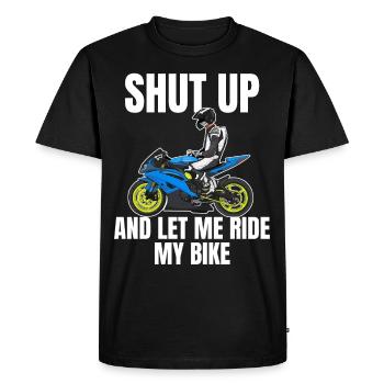 Moto Lifestyle / Moto / Moto motard - T-shirt Premium bio Homme - noir - Devant - Nico (187cm)