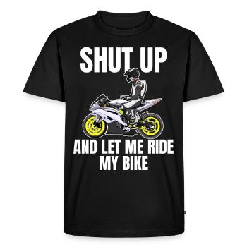 Moto Lifestyle / Moto / Moto motard - T-shirt Premium bio Homme - noir - Devant - Nico (187cm)