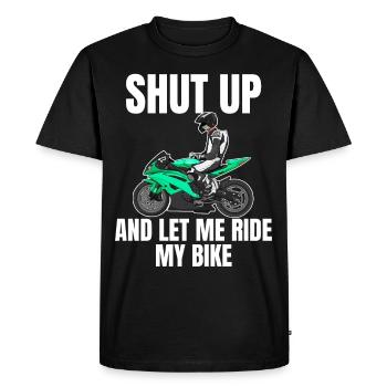 Moto Lifestyle / Moto / Moto motard - T-shirt Premium bio Homme - noir - Devant - Nico (187cm)