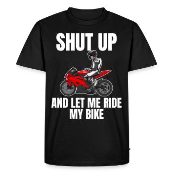 Moto Lifestyle / Moto / Moto motard - T-shirt Premium bio Homme - noir - Devant - Nico (187cm)
