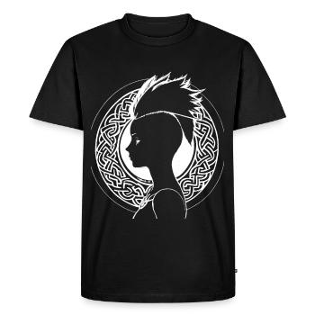 Fantasy Post Punk Celtic Tribal Art Batcave Girl - T-shirt Premium bio Homme - noir - Devant - Nico (187cm)