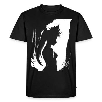 Fantasy Post Punk Celtic Tribal Art Batcave Girl - T-shirt Premium bio Homme - noir - Devant - Nico (187cm)