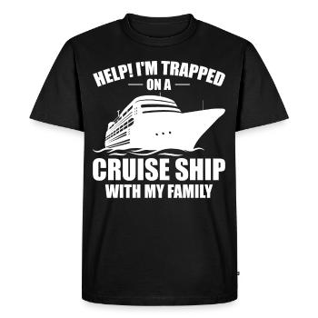 Croisière amusante Vacances en famille - T-shirt Premium bio Homme - noir - Devant - Nico (187cm)
