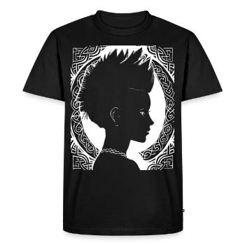 Fantasy Post Punk Celtic Tribal Art Batcave Girl - Men's Premium Organic T-Shirt - black - Front - Nico (187cm)