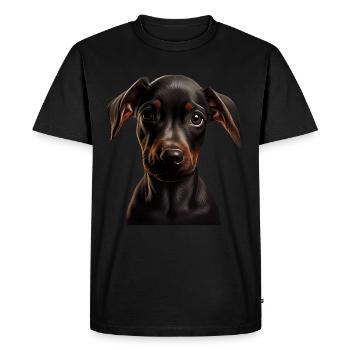 Doberman Dobermans Chien Chiens chiot Doberman - T-shirt Premium bio Homme - noir - Devant - Nico (187cm)
