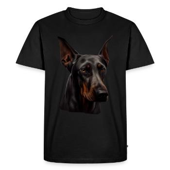 Doberman Dobermans Chien Chiens chiot Doberman - T-shirt Premium bio Homme - noir - Devant - Nico (187cm)