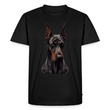 Doberman Dobermans Chien Chiens chiot Doberman - T-shirt Premium bio Homme - noir - Devant - Nico (187cm)