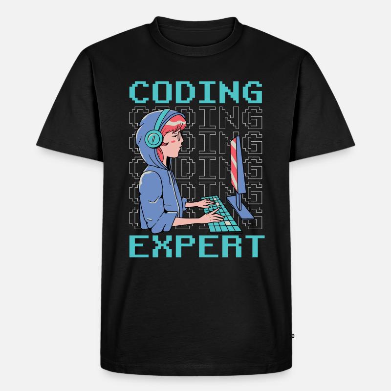 Programmeur Codeur Expert en programmation - T-shirt Premium bio Homme - noir