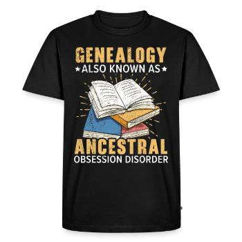 Genealogy known as ancestral possession disorder - Men's Premium Organic T-Shirt - black - Front - Nico (187cm)