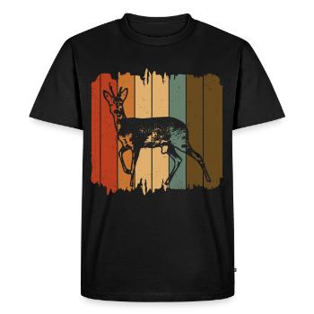 Roe deer - Men's Premium Organic T-Shirt - black - Front - Nico (187cm)