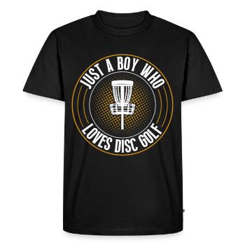 Discgolf Disc Golf - Men's Premium Organic T-Shirt - black - Front - Nico (187cm)