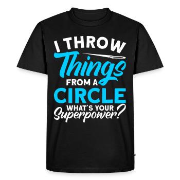 Discus Throw Discus Thrower Athletics Discus - Men's Premium Organic T-Shirt - black - Front - Nico (187cm)