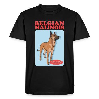 Belgian Shepherd Malinois Dog Gift - Men's Premium Organic T-Shirt - black - Front - Nico (187cm)