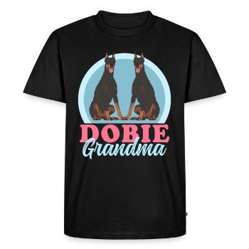 Doberman Dobie Grandma | Dog Owner Gift - Men's Premium Organic T-Shirt - black - Front - Nico (187cm)