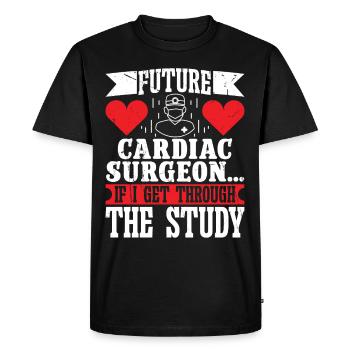 Herzchirurg Future Cardiac Surgeon Herzchirurgie - Men's Premium Organic T-Shirt - black - Front - Nico (187cm)