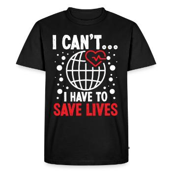 Cardiac Surgeon Have To Save Lives Cardiac Surgery - Men's Premium Organic T-Shirt - black - Front - Nico (187cm)