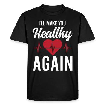 Cardiac Surgeon Make You Healthy Again Cardiac Surgery - Men's Premium Organic T-Shirt - black - Front - Nico (187cm)