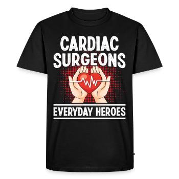 Cardiac Surgeon Everyday Heroes Cardiac Surgery Surgeon - Men's Premium Organic T-Shirt - black - Front - Nico (187cm)