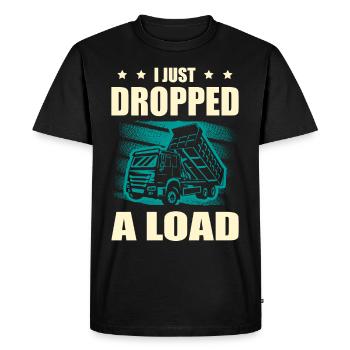 Je viens de recevoir un tas d’éboueurs - T-shirt Premium bio Homme - noir - Devant - Nico (187cm)