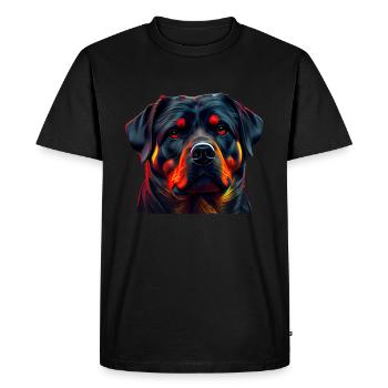 Rottweiler Dog Dogs Puppy Dog Owner Rottweiler - Men's Premium Organic T-Shirt - black - Front - Nico (187cm)