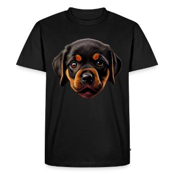 Rottweiler Dog Dogs Puppy Dog Owner Rottweiler - Men's Premium Organic T-Shirt - black - Front - Nico (187cm)