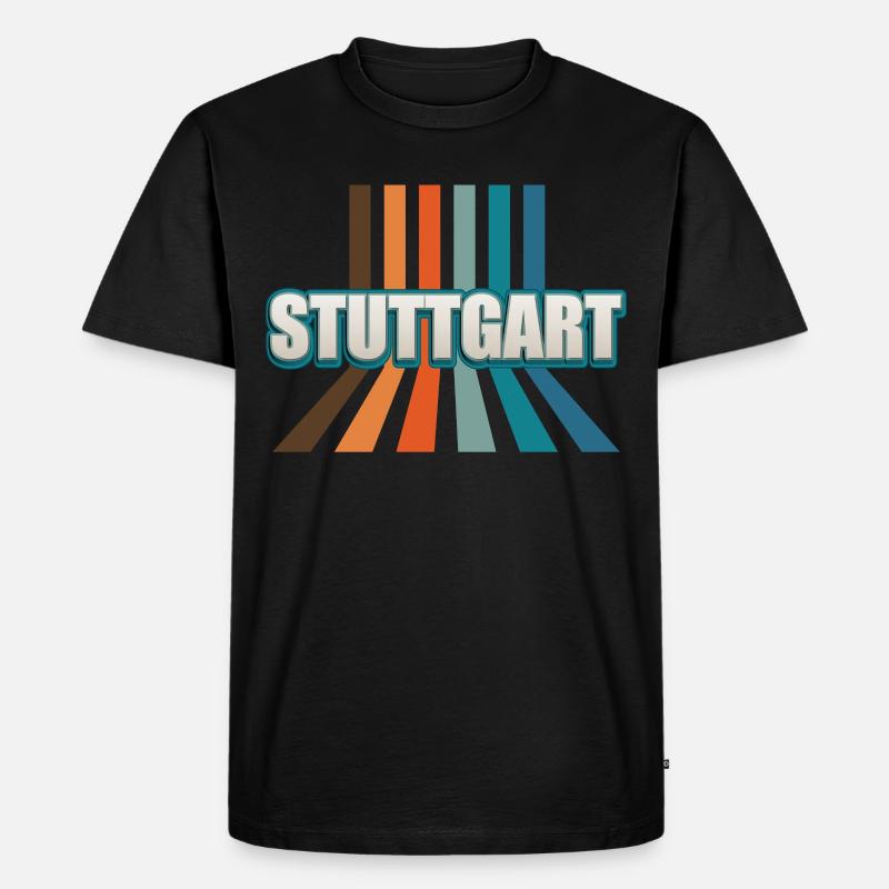 Stuttgartererin Stuttgarterer Stuttgarter - Männer Premium Bio T-Shirt - Schwarz