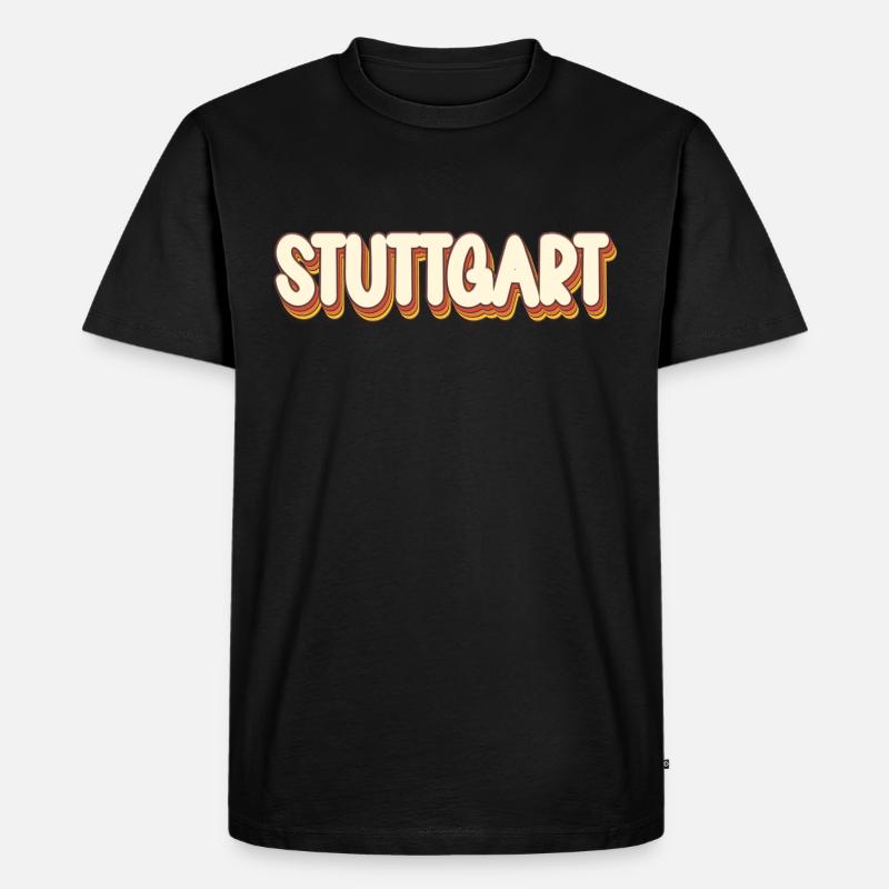 Stuttgartererin Stuttgarterer Stuttgarter - Männer Premium Bio T-Shirt - Schwarz