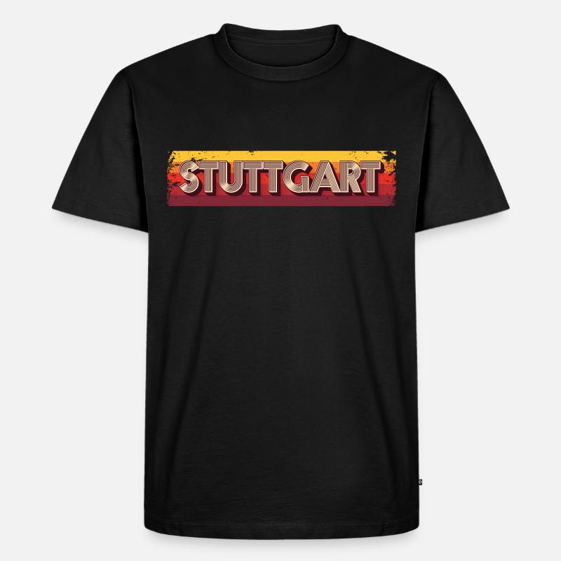 Stuttgartererin Stuttgarterer Stuttgarter - Männer Premium Bio T-Shirt - Schwarz