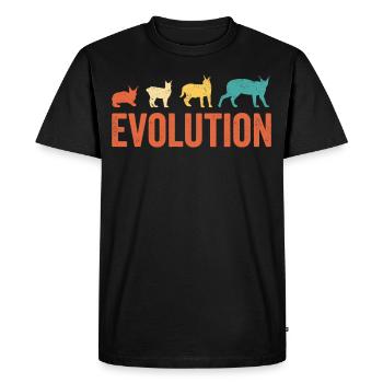 Big Floppa Caracal Cat Meme - Men's Premium Organic T-Shirt - black - Front - Nico (187cm)
